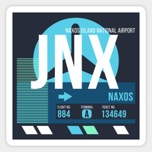 Naxos (JNX) Airport // Sunset Baggage Tag Magnet